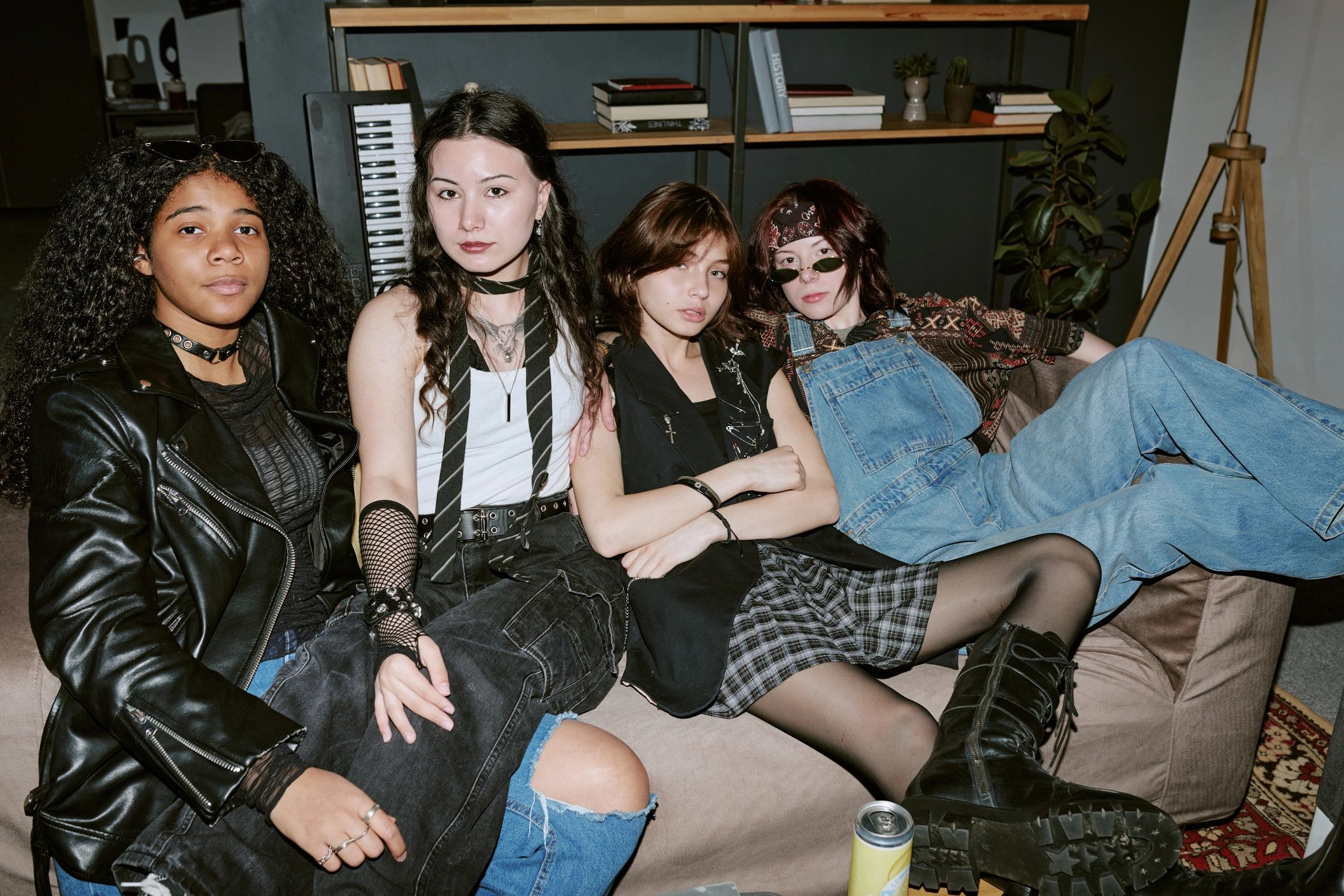Fashion team gathered together in a casual studio setting